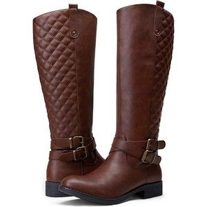 Vepose Women's 49 Riding Boots Knee High Boots Buckle Calf Boot - NEW